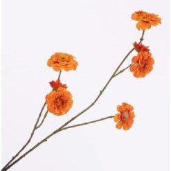 Zinnia Spray Orange FL440346ORA zijde p.s. 85cm