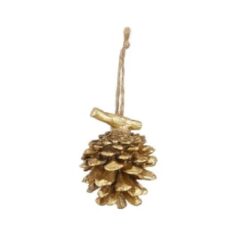 Ornament dennenappel goud