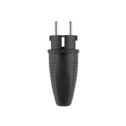 Rubberen stekker + RA IP44 zwart