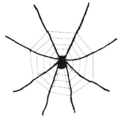 Spinnenweb zwart met XL spin (D200cm)