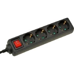 TCD 4V + RA 3 meter 3x1.5mm² zwart + schakelaar