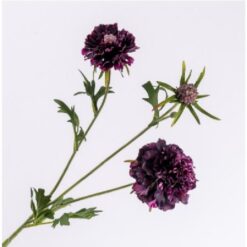 Scabiosa Spray Purple Dark zijde per stuk