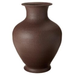Vaas metaal donkerbruin 31cm